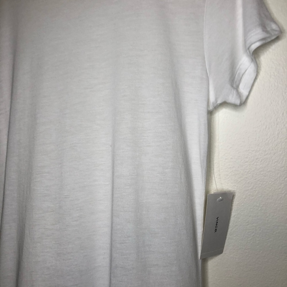 VINCE White Pima Cotton Soft Tee Shirt Small New - Picture 6 of 8